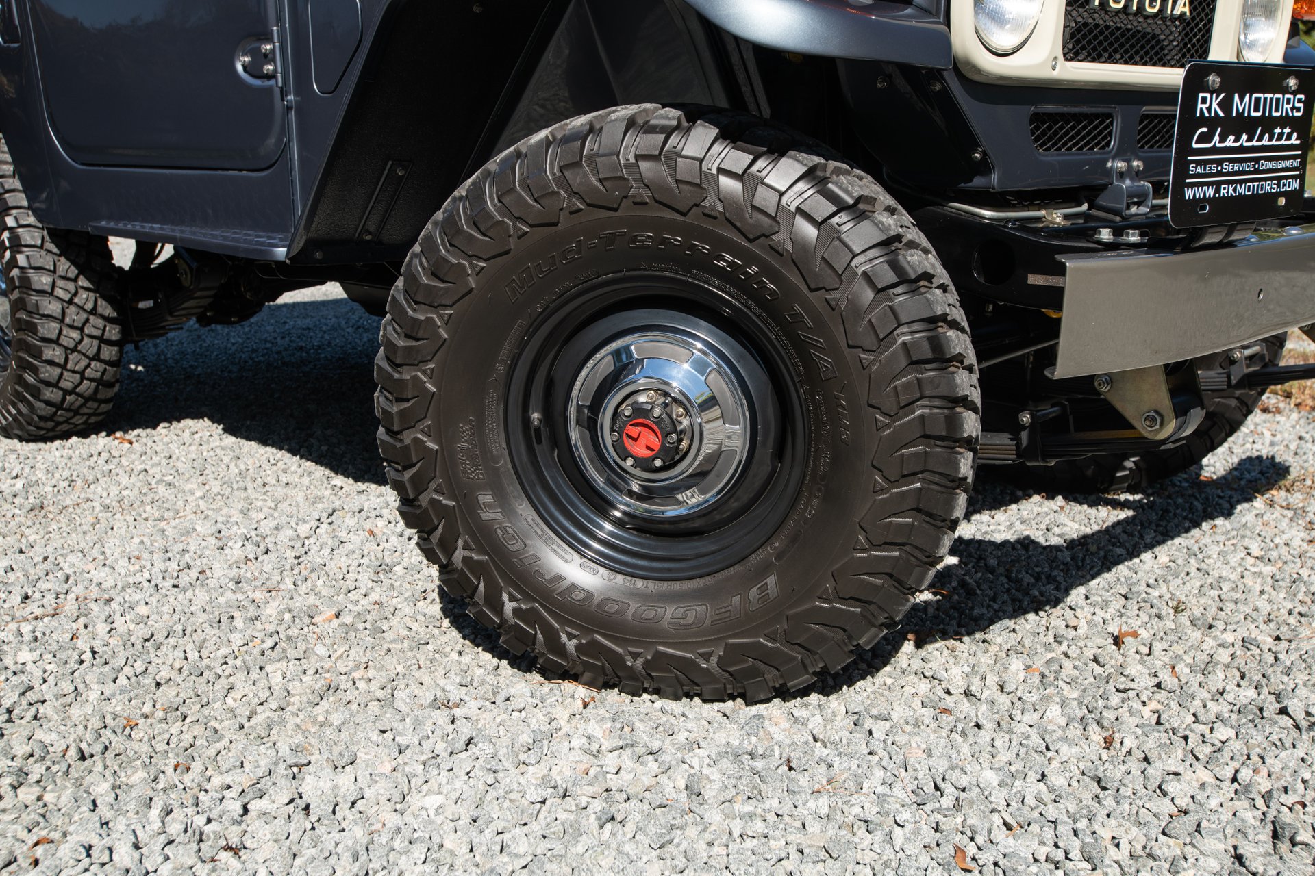 Restored 1983 Toyota Land Cruiser FJ43 in Porsche Venetian Blue