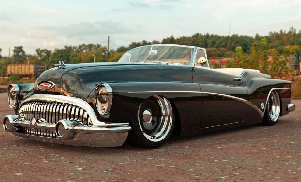 1953 Buick Skylark EV Hot Rod Render by Abimelec Design