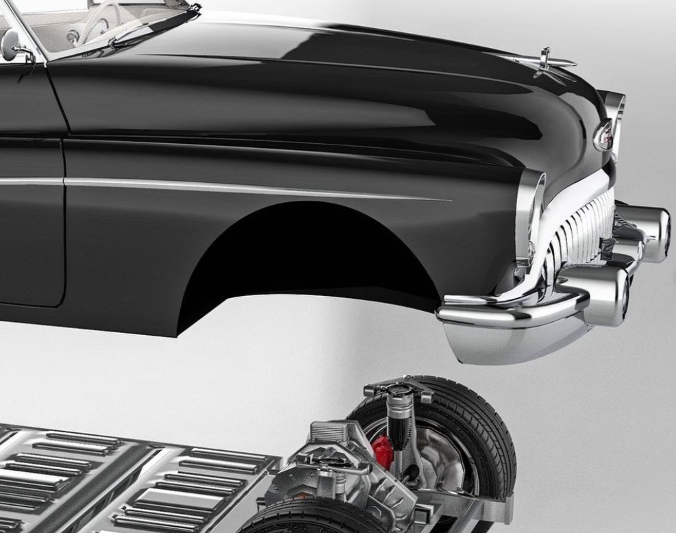 1953 Buick Skylark EV Hot Rod Render by Abimelec Design