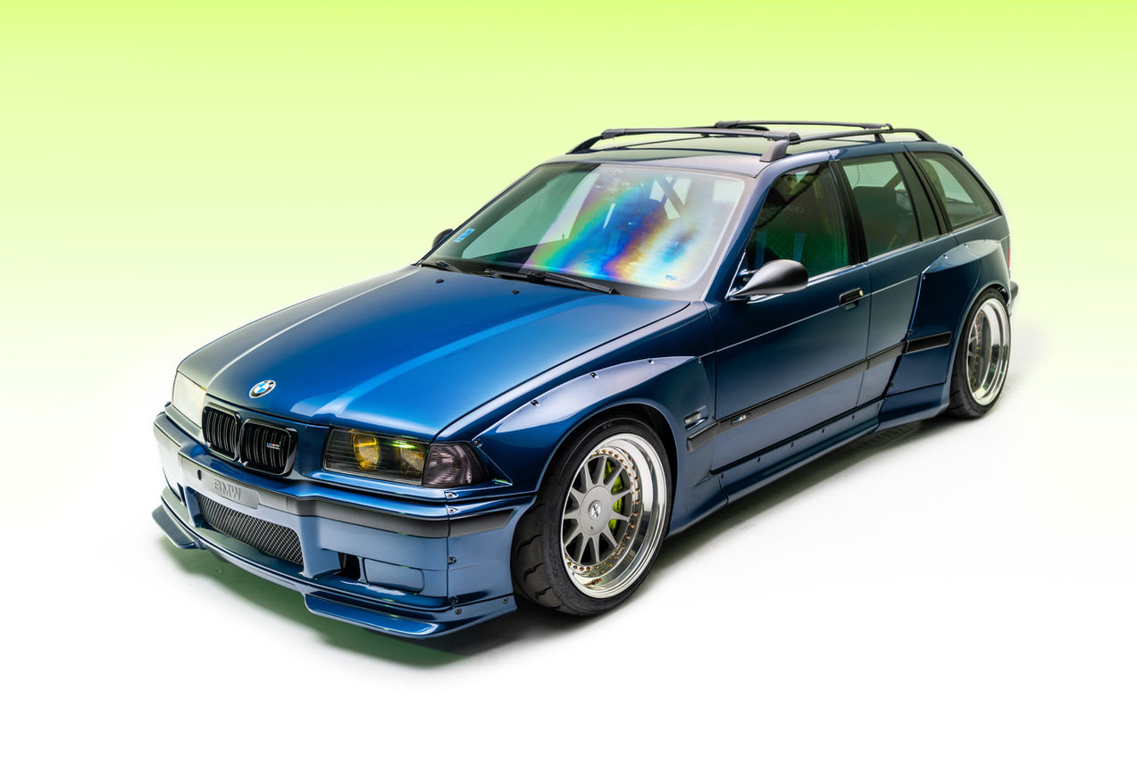 S54-Swapped BMW E36 Touring with Liberty Walk Kit