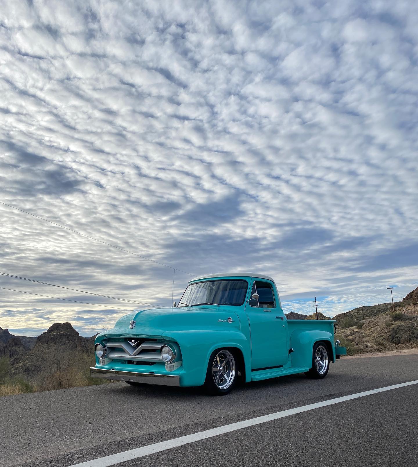 Coyote-Swapped 1955 Ford F-100 by Fat Fender Garage