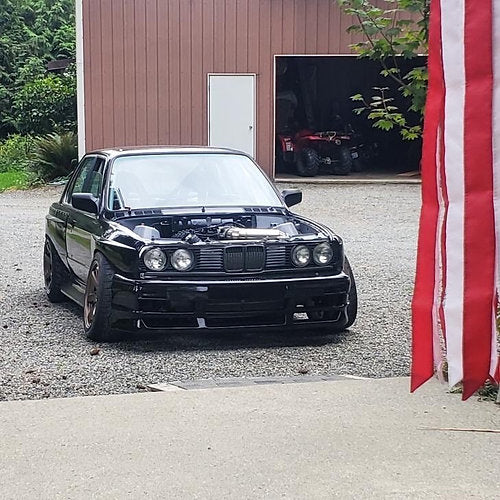 Big Duck Club BMW E30 Sedan with M3 Overfenders