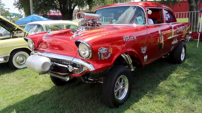 468ci '57 Chevy 210 Gasser at Tri-Five Nationals