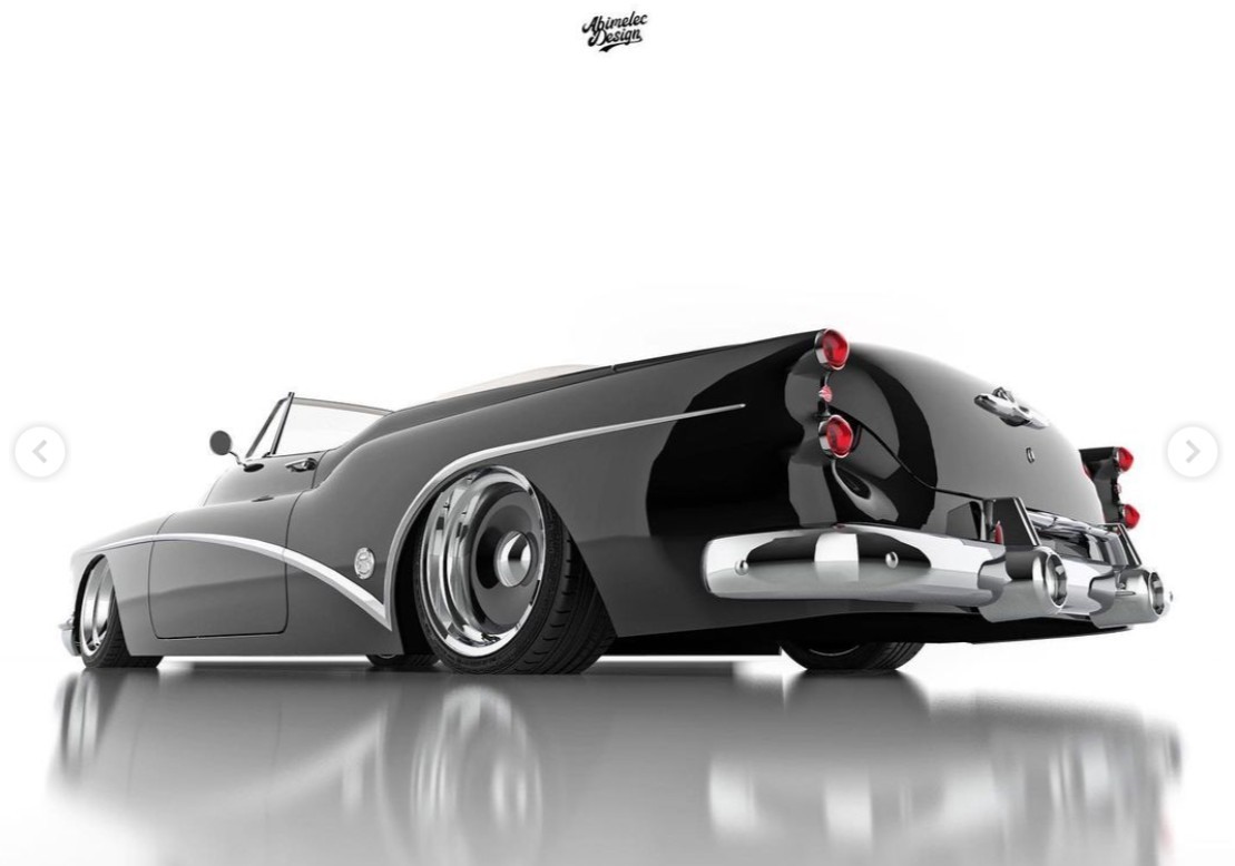 1953 Buick Skylark EV Hot Rod Render by Abimelec Design