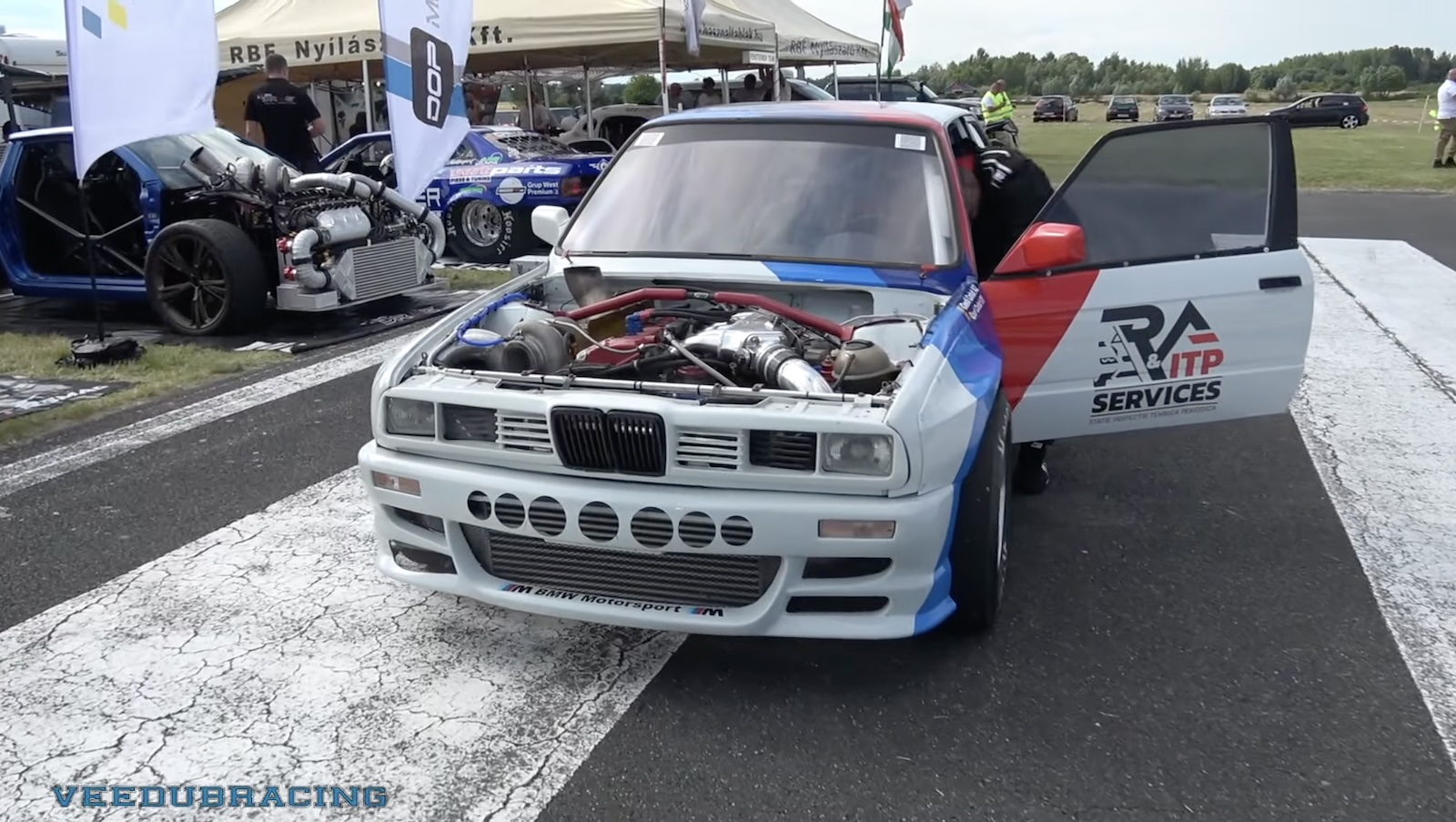 Turbo M50 AWD BMW E30 Drag Car