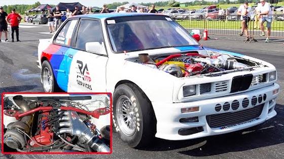 AWD G42 Turbo M50-Powered BMW E30 Drag Car