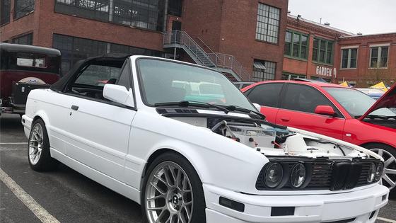 Tesla-Powered BMW E30 Convertible