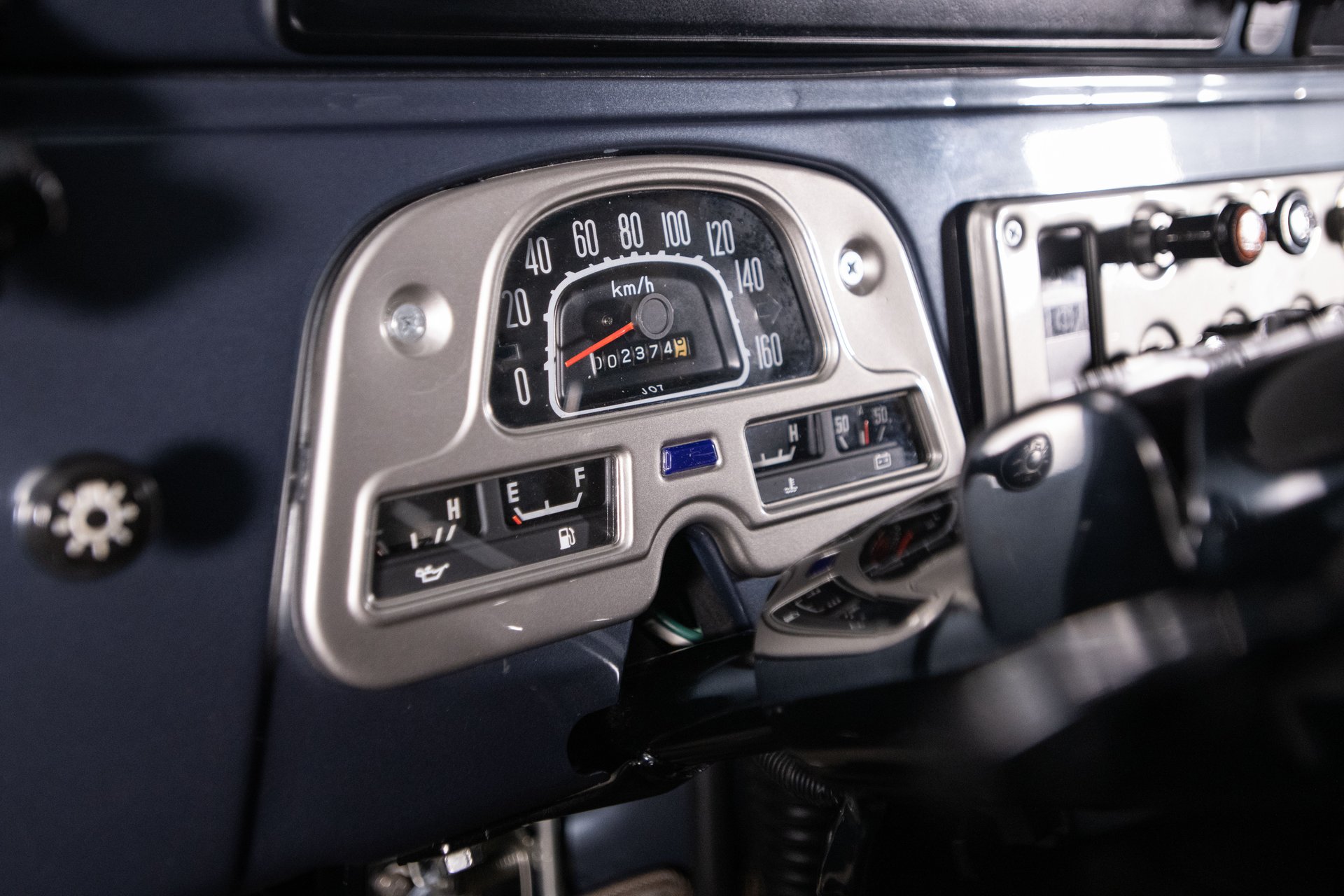 Restored 1983 Toyota Land Cruiser FJ43 in Porsche Venetian Blue