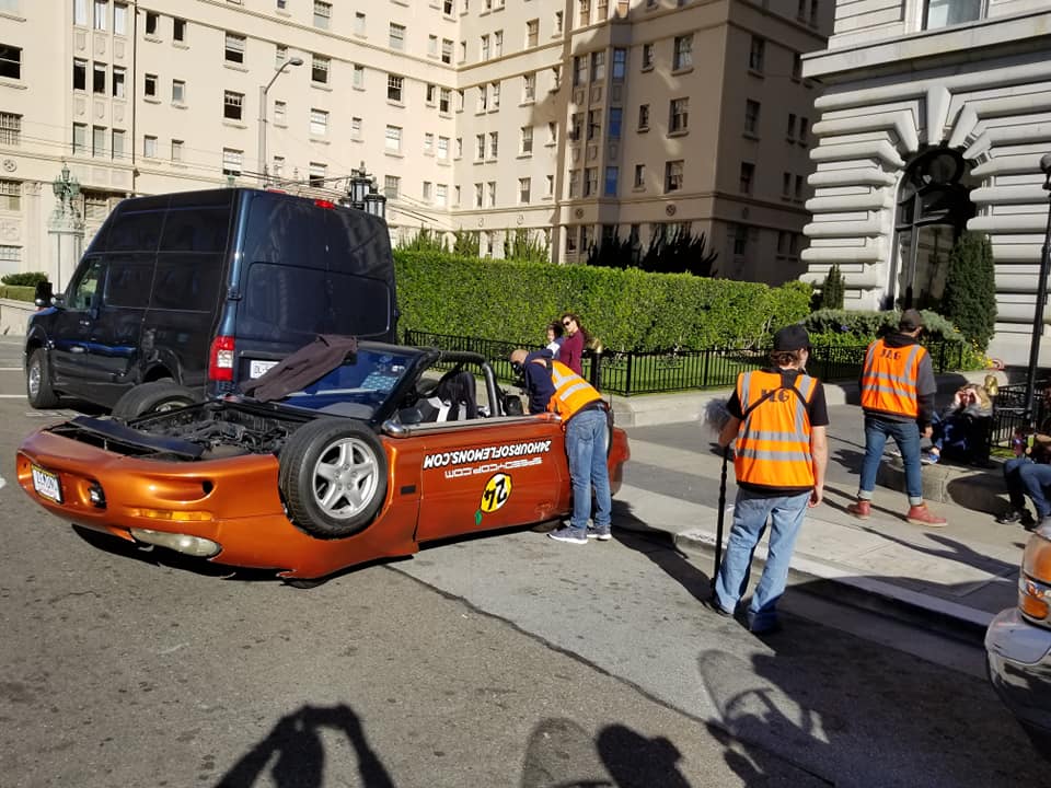 Upside-Down Chevrolet Camaro-Ford Festiva for LeMons