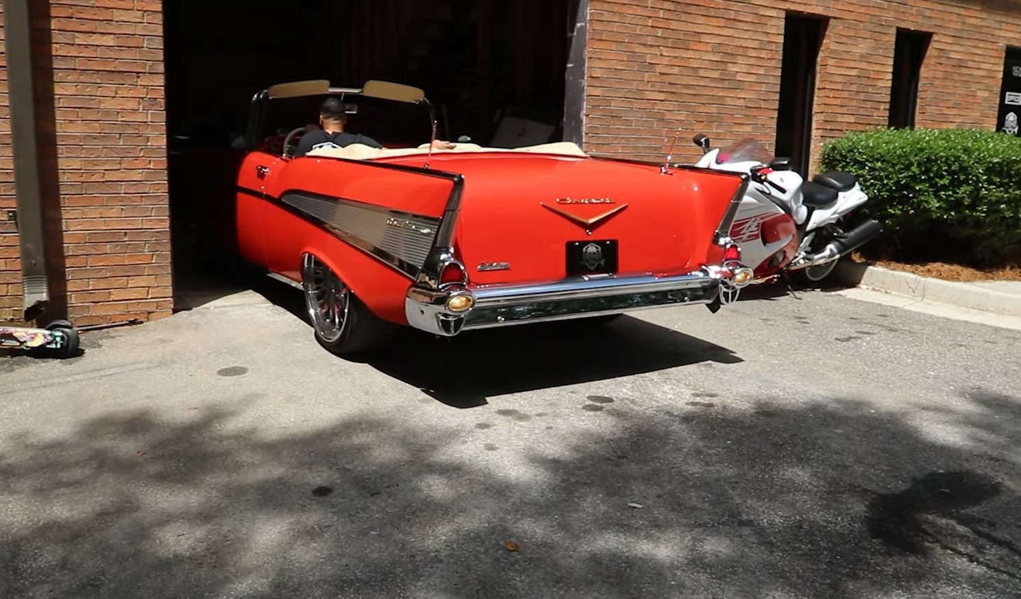 24-Inch Wheels on a 1957 Chevrolet Bel Air Convertible