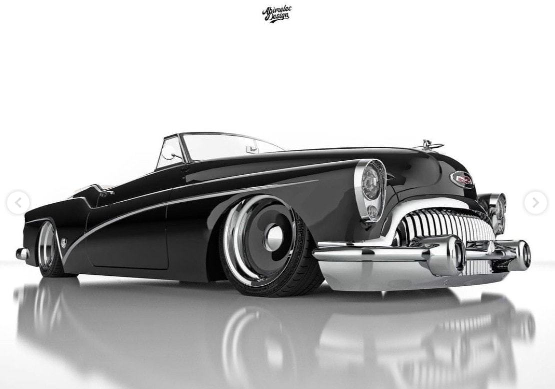 1953 Buick Skylark EV Hot Rod Render by Abimelec Design