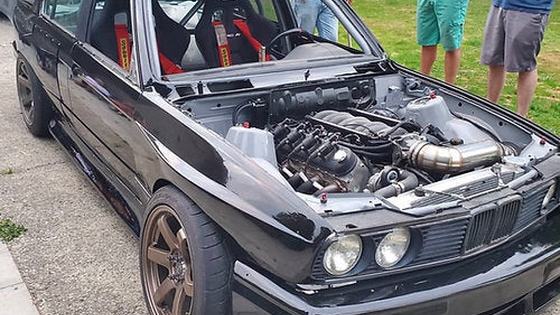 Big Duck Club BMW E30 Sedan with M3 Overfenders