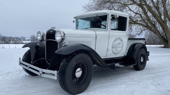 Electric Ford Model A Pickup with Netgain Warp 11 Motor