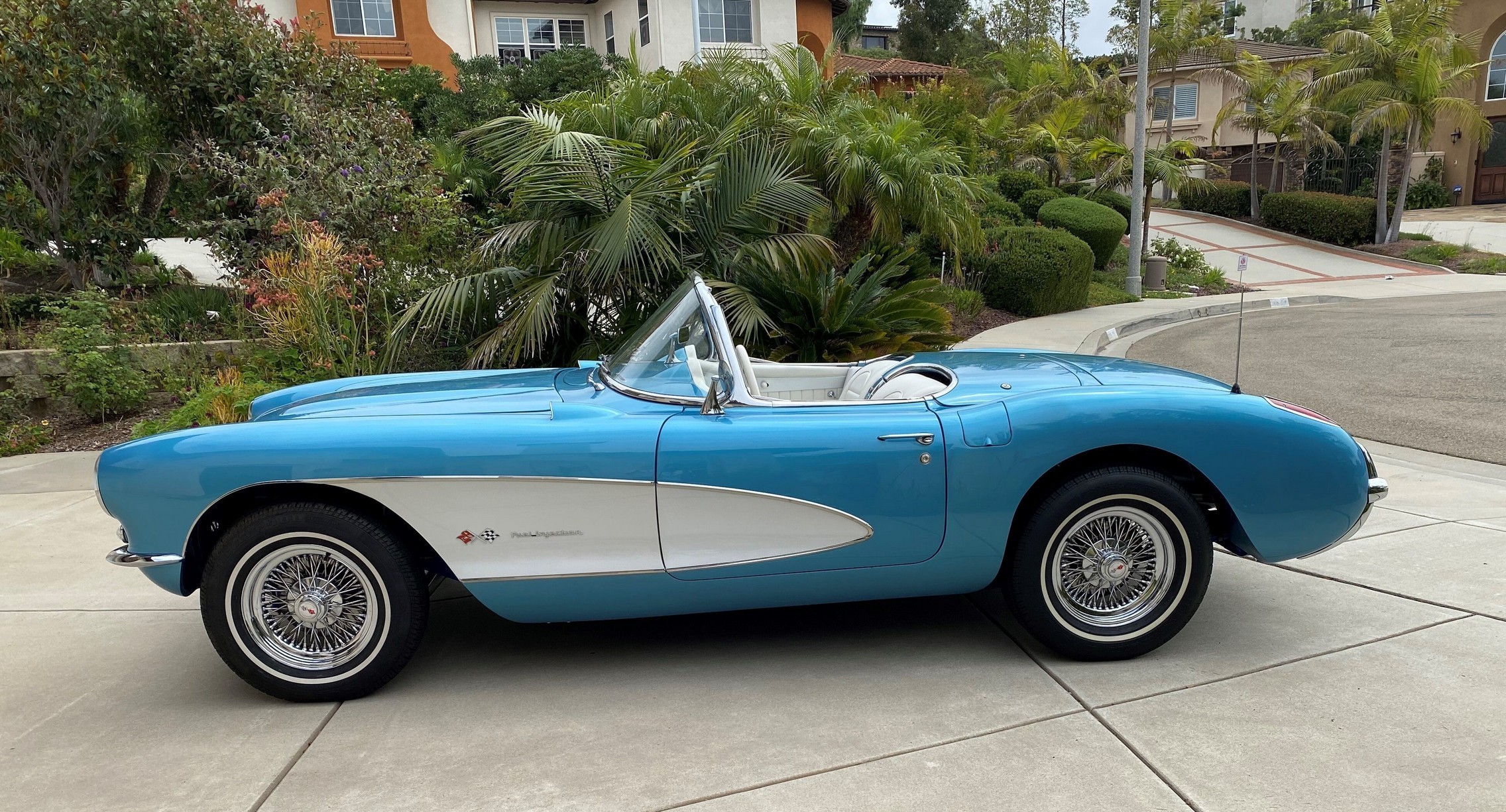 385hp Nassau Blue 1956 Chevrolet Corvette Restomod