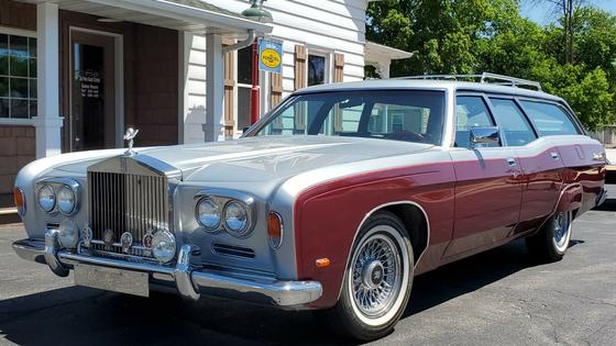 Rolls-Royce Front on 1971 Ford Country Squire Wagon