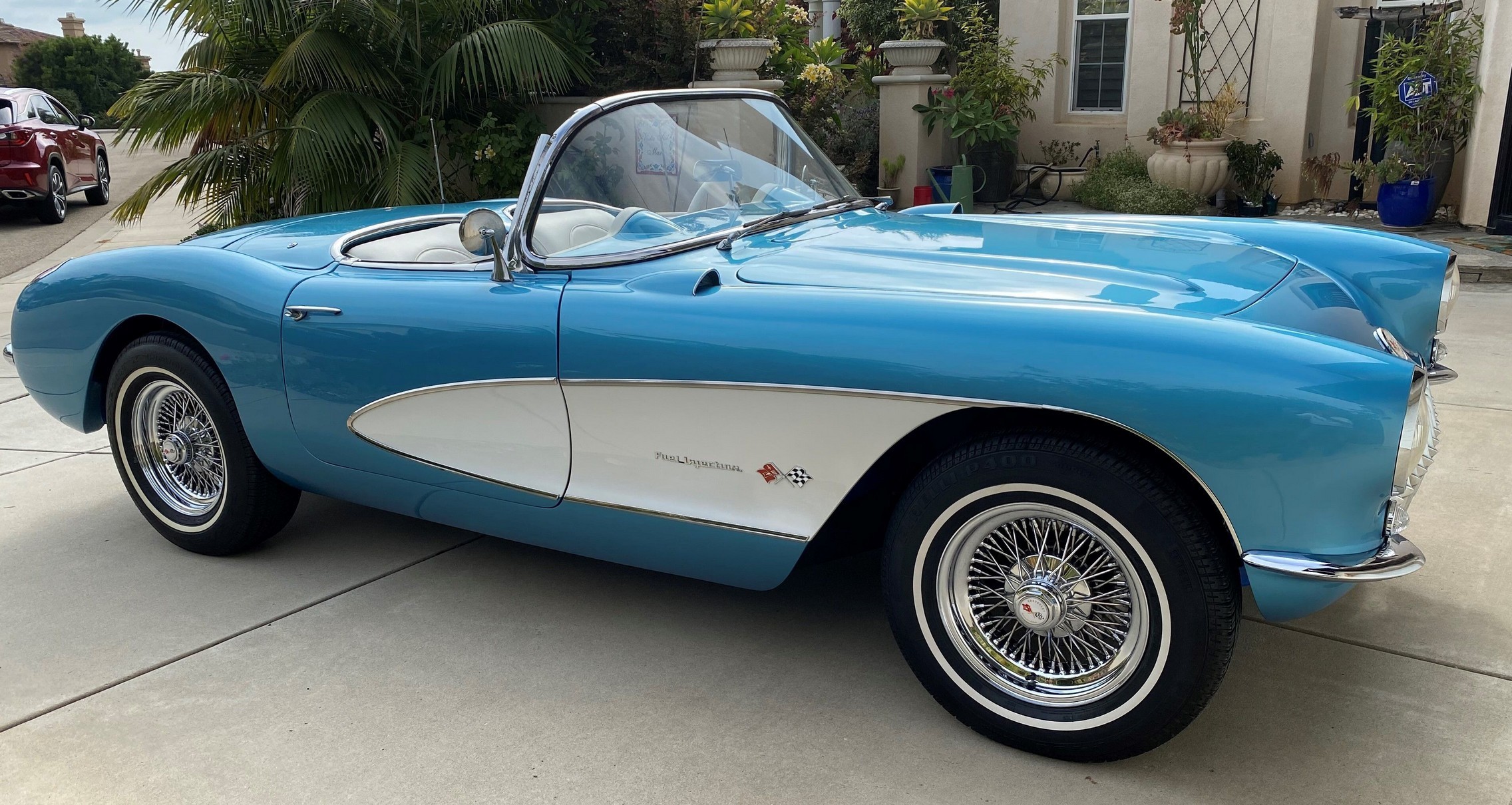 385hp Nassau Blue 1956 Chevrolet Corvette Restomod