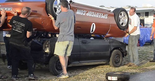Upside-Down Chevrolet Camaro-Ford Festiva for LeMons