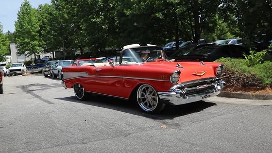 24-Inch Wheels on a 1957 Chevrolet Bel Air Convertible