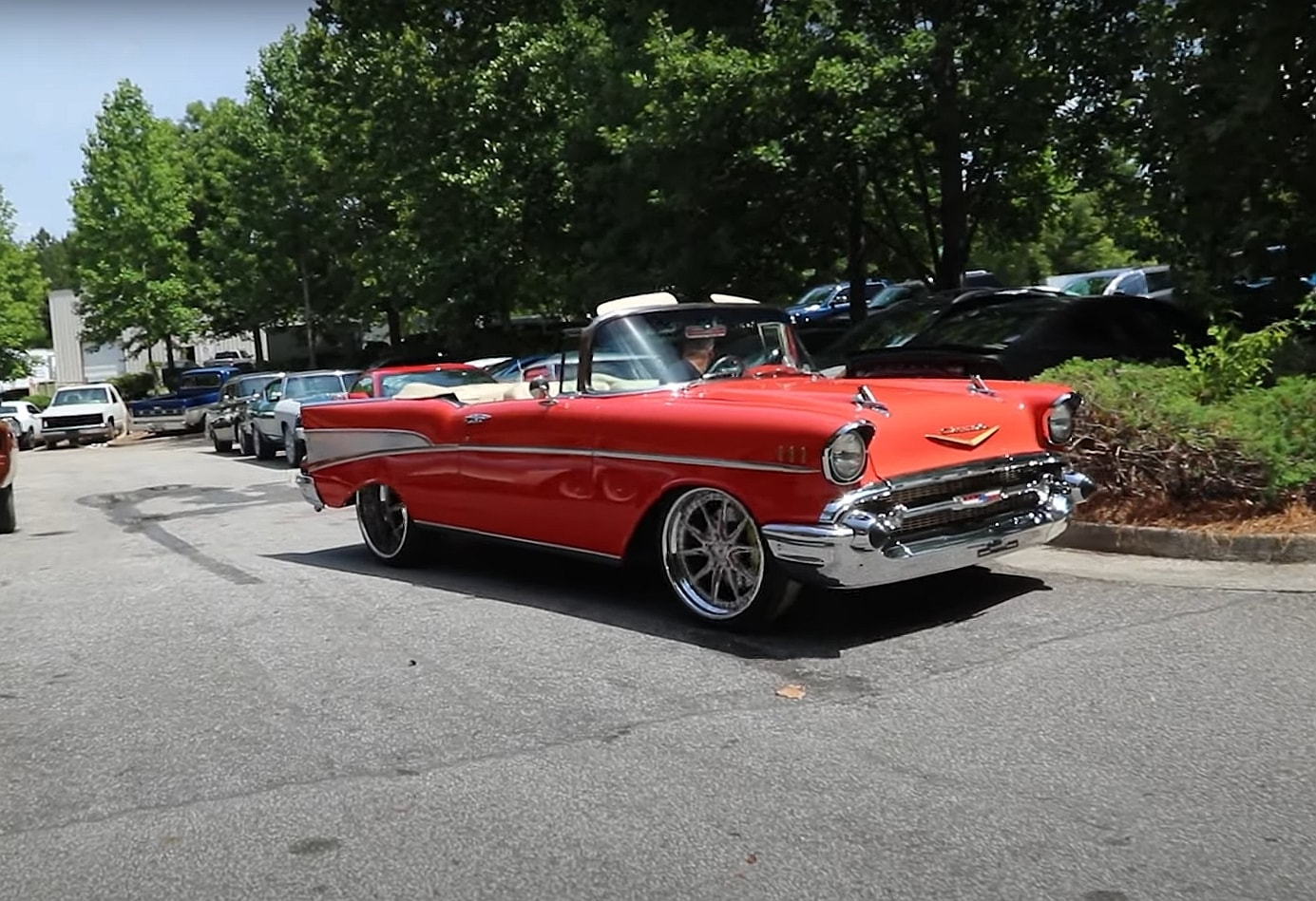 24-Inch Wheels on a 1957 Chevrolet Bel Air Convertible