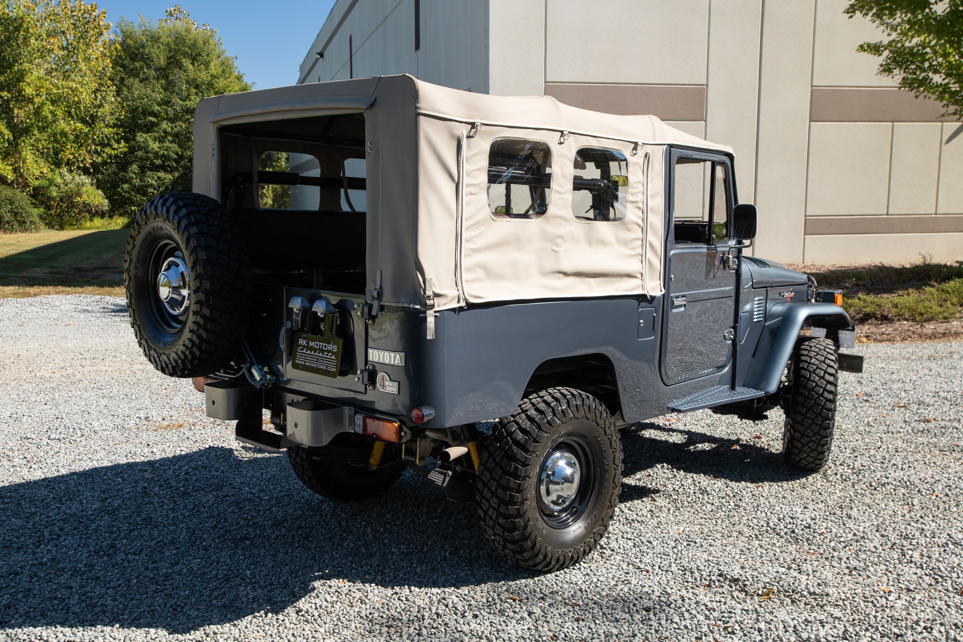 Restored 1983 Toyota Land Cruiser FJ43 in Porsche Venetian Blue