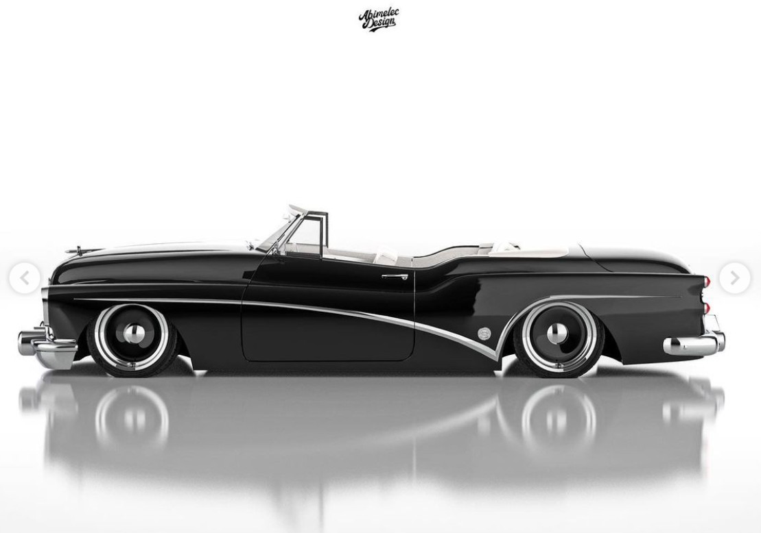 1953 Buick Skylark EV Hot Rod Render by Abimelec Design