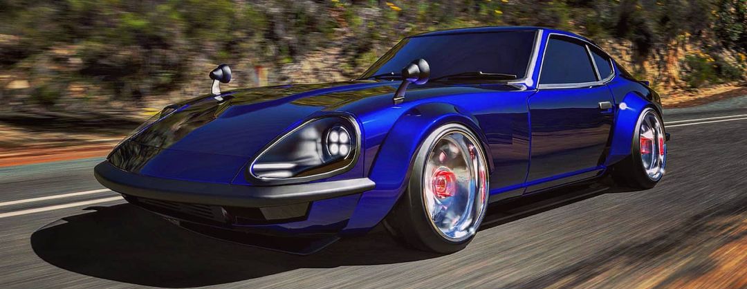 Electric Blue Datsun 240Z CGI Restomod