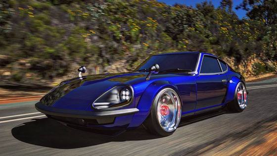 Electric Blue Datsun 240Z CGI Restomod