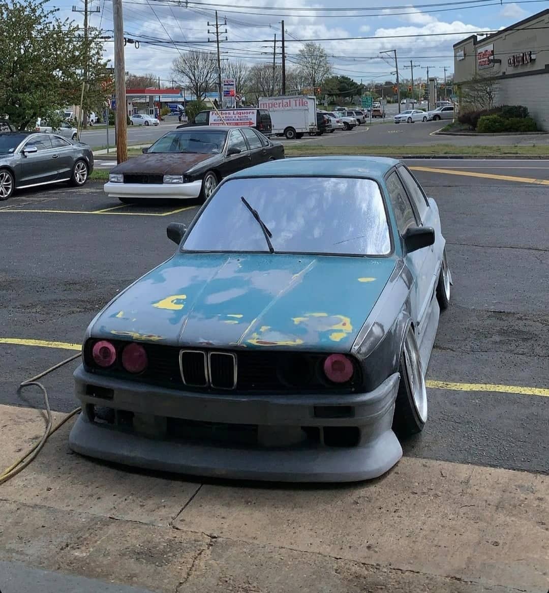 BMW E30 with Aggressive Widebody Kit