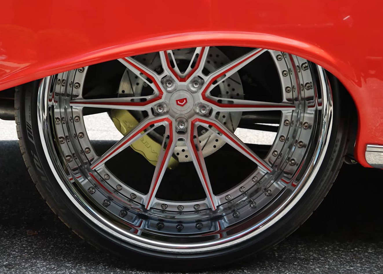 24-Inch Wheels on a 1957 Chevrolet Bel Air Convertible