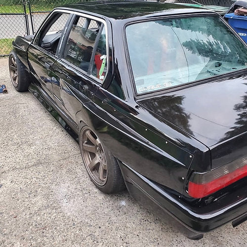 Big Duck Club BMW E30 Sedan with M3 Overfenders
