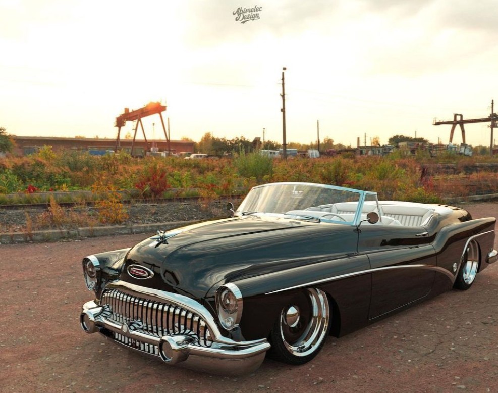 1953 Buick Skylark EV Hot Rod Render by Abimelec Design