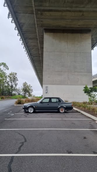 BMW E30 with Small R13 Wheels