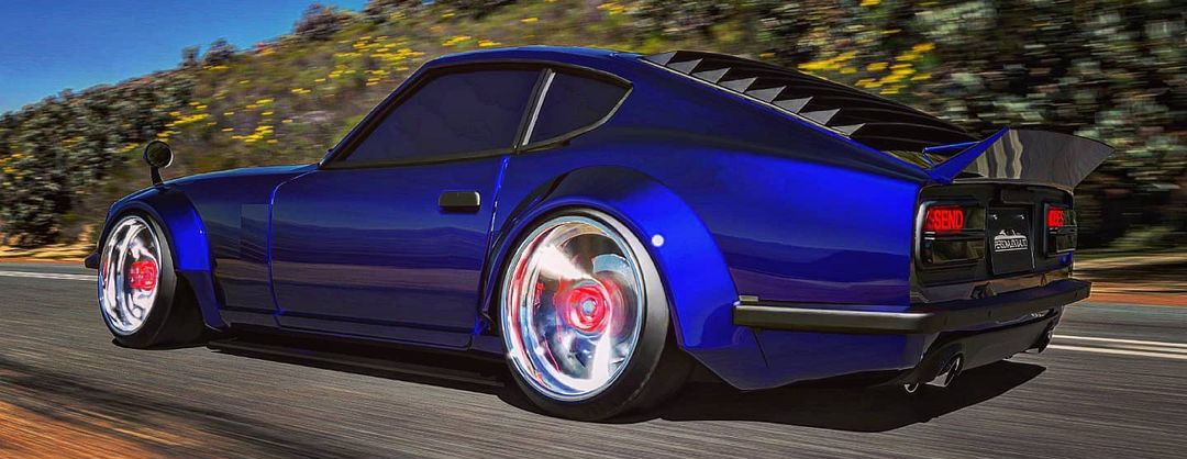 Electric Blue Datsun 240Z CGI Restomod